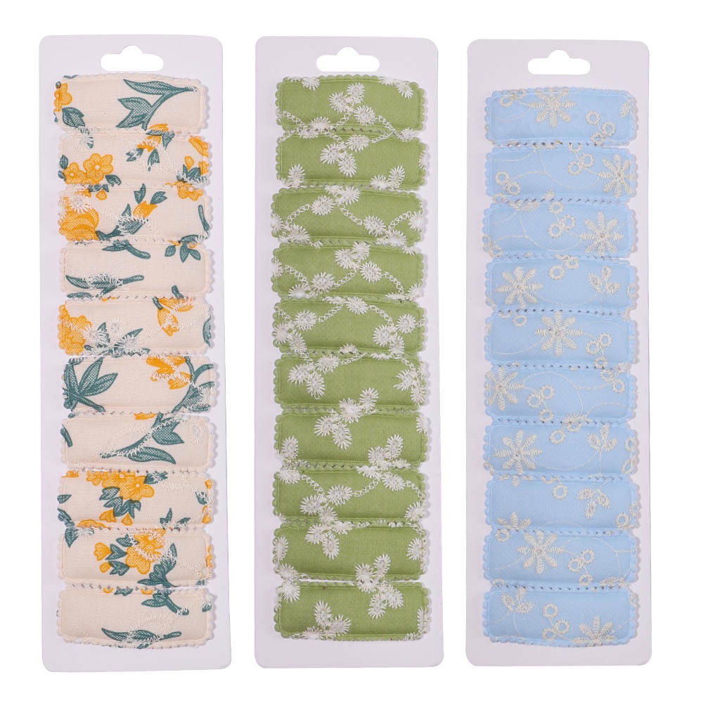 Set 10 kẹp tóc KIDSBOWS kim loại họa tiết thêu thời trang cho bé gái