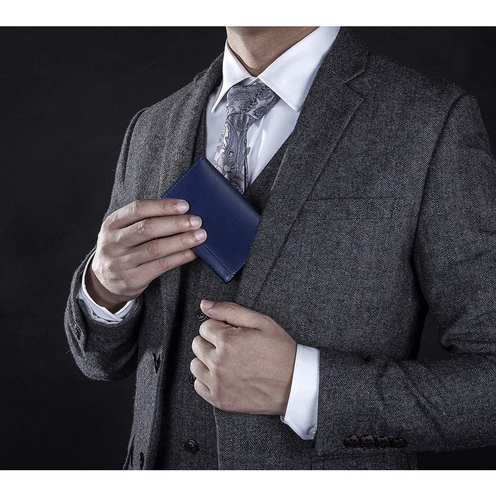 Ví Da Nam, Bóp Nam Mini da bò thật, nhỏ gọn tiện lợi, đựng tiền + Thẻ ngân hàng + Card - Có bảo hành