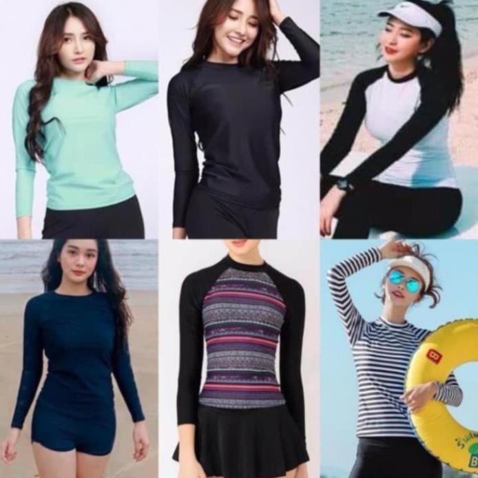 Áo Bơi Lẻ nữ Tay Dài 10 Mẫu phom 40-60 ký ཾ ཾ ་ 🥇 -