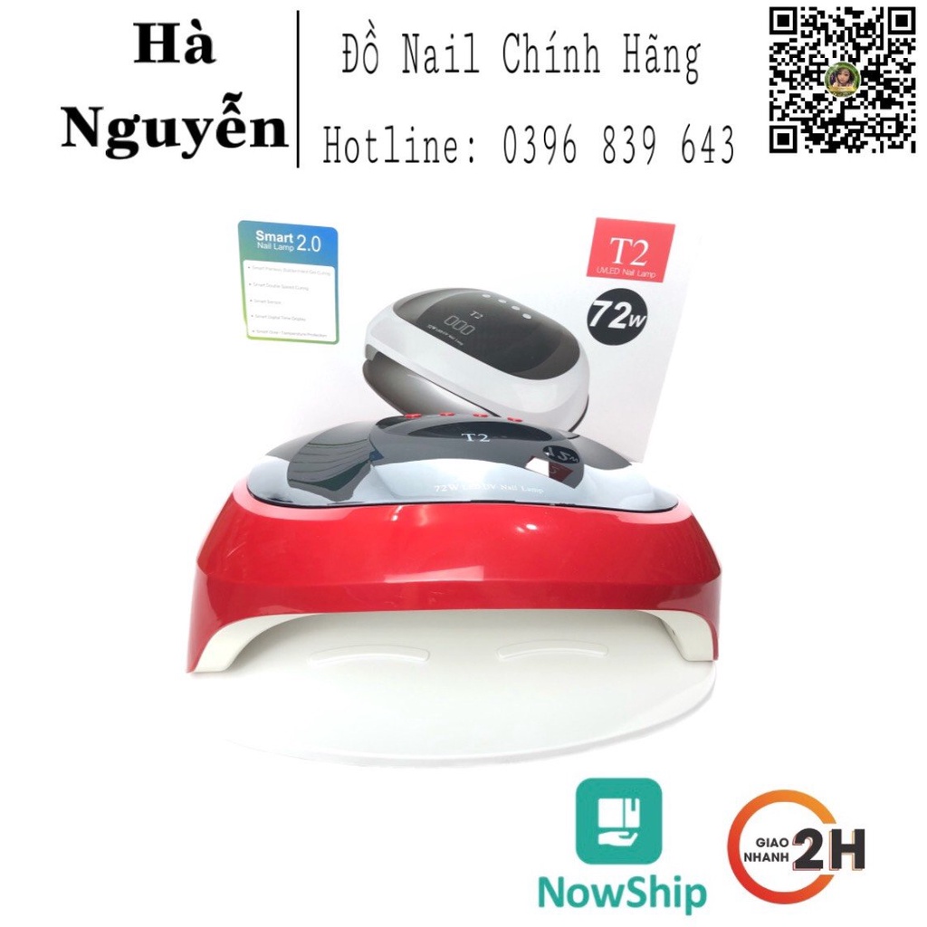 Máy Hơ Sơn Gel T2, Máy Hơ Lồng Rộng 72W Hơ Được 2 Tay - Hơ Gel UV/LED [Chính Hãng] BẢo Hành ĐẦY Đủ