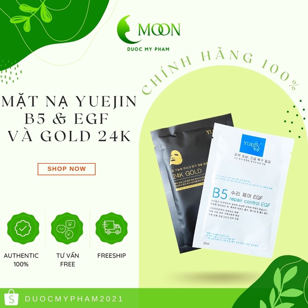 [Sỉ + Lẻ] MẶT NẠ YUEJIN B5 &amp; EGF VÀ GOLD 24K CHUYÊN PHỤC HỒI DA HƯ TỔN, CẤP ẨM - HÀN QUỐC