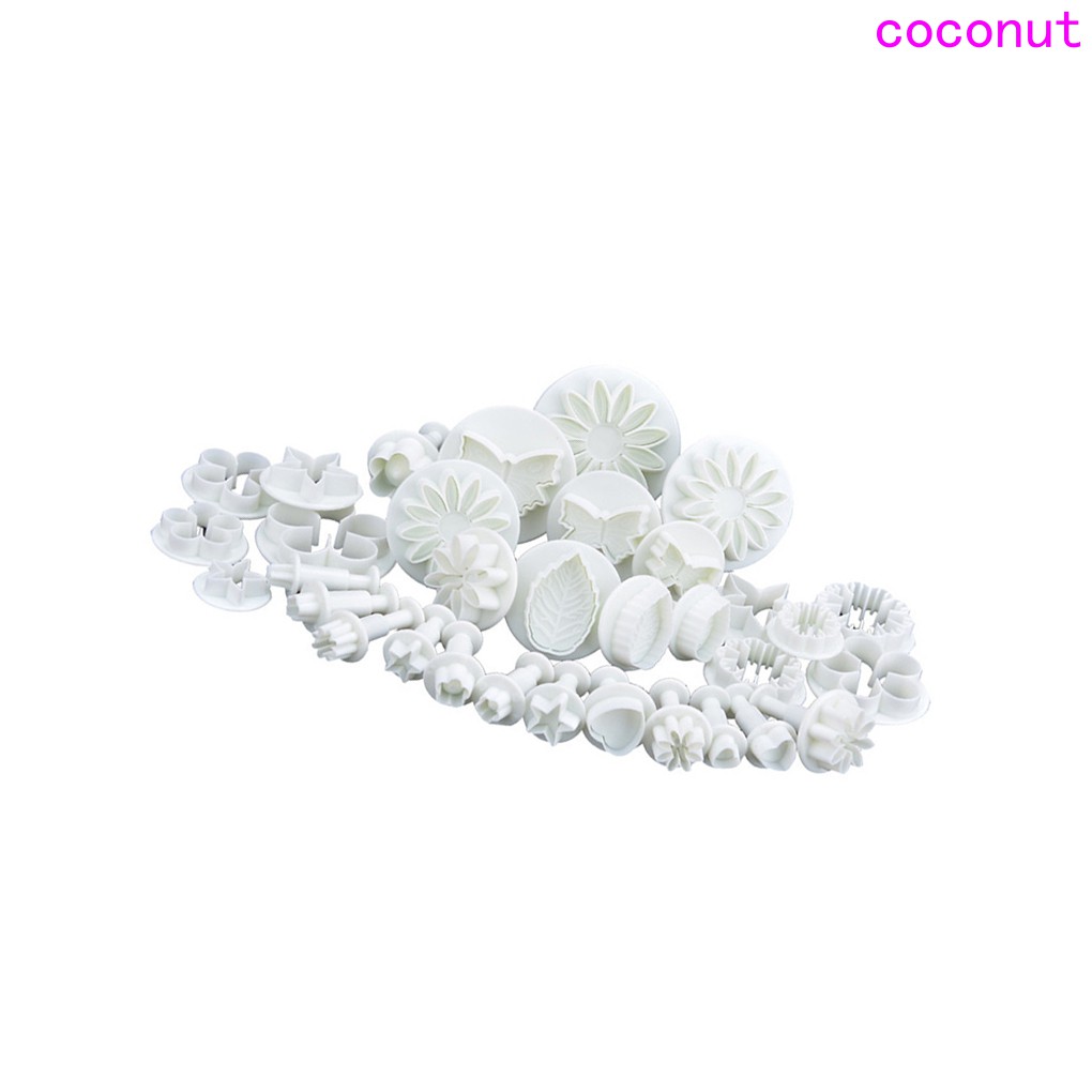 Bộ 33 khuôn tạo hình hoa trang trí bánh DIY bằng nhựa cấp thực phẩm