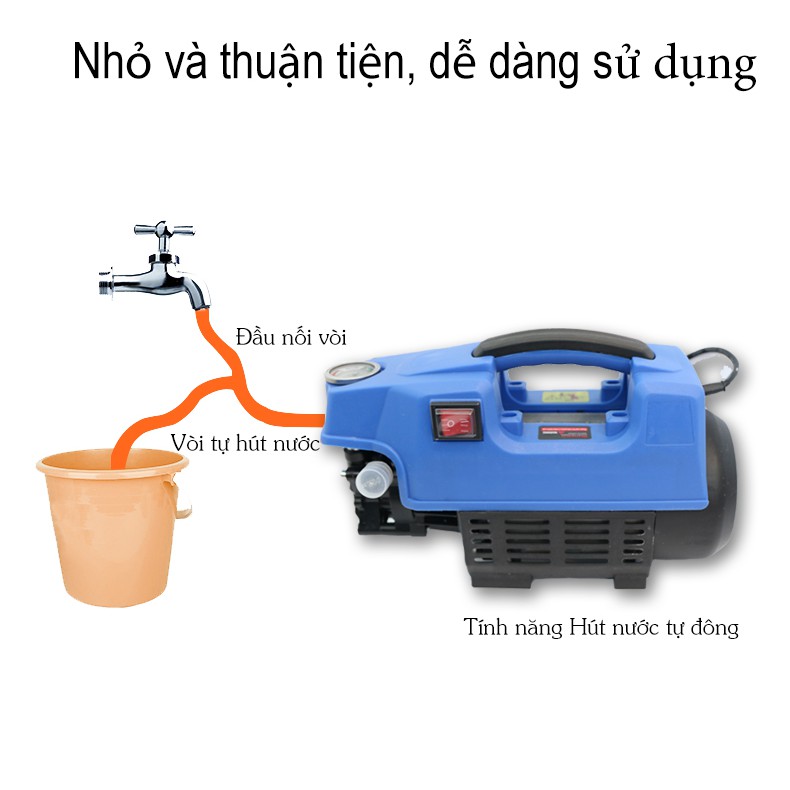 Máy phun xịt rửa xe Motor cảm ứng từ Kachi MK71