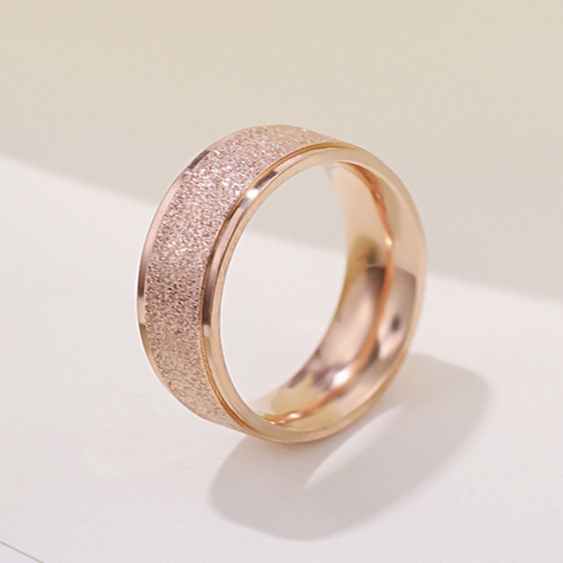 Nhẫn thép không gỉ 6mm đơn giản thời trang Hàn Quốc 5040 cho nam và nữ tùy chọn màu sắc