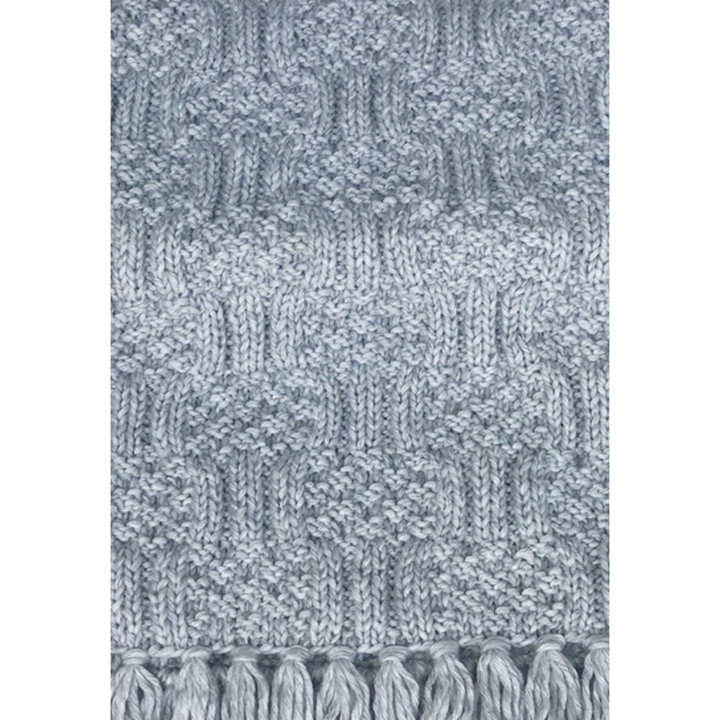 Khăn len lông chồn Ý đan tay - KH196