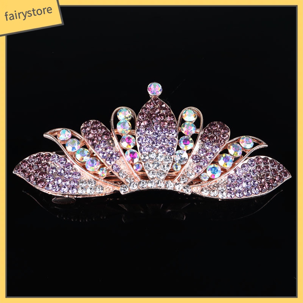 Kẹp Tóc Hình Vương Miện Đính Đá Thời Trang Cho Nữ