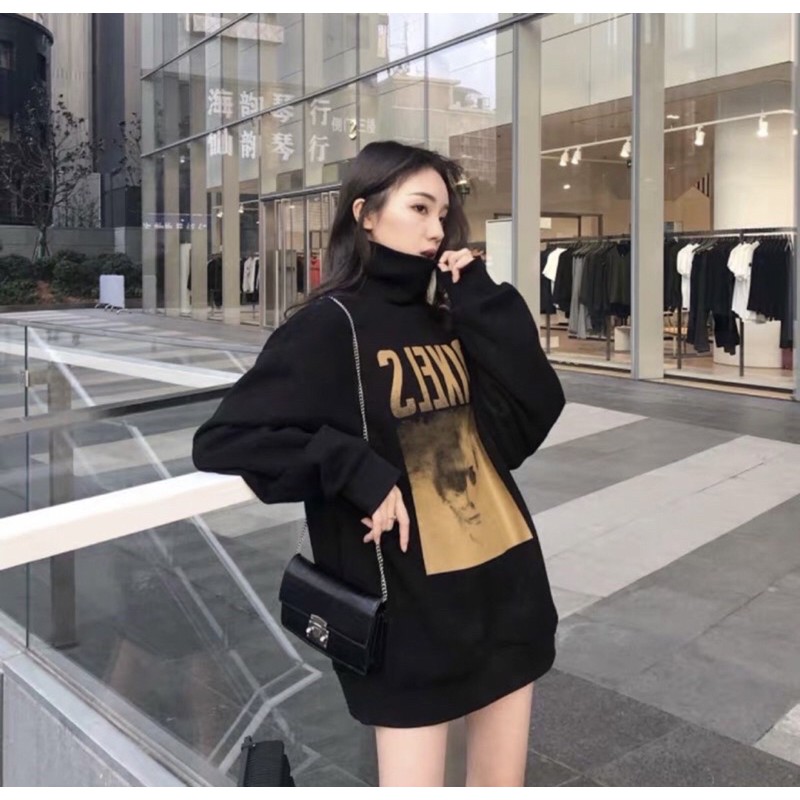 Áo Nỉ Nhung dài tay cao cổ Nữ dày dặn quảng châu