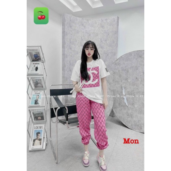 Set bộ thể thao Cha.nel ống quần bo chun (kèm ảnh thật)