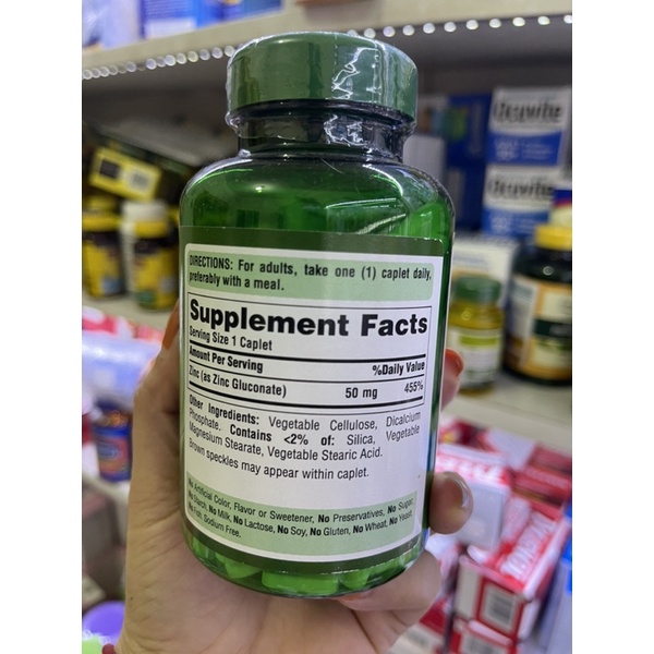 Viên uống bổ sung kẽm tăng cường miễn dịch, hỗ trợ sinh lý, hiếm muộn - Puritan's Pride Zinc Gluconat