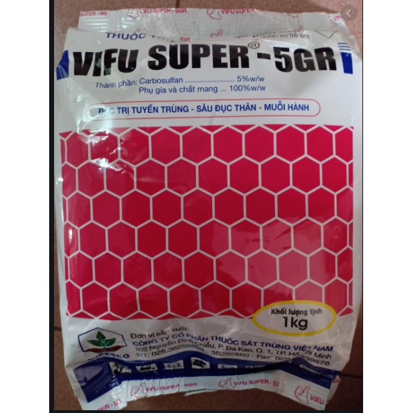 Vifu Super 5GR 1kg Diệt tuyến trùng Sâu đục thân Muỗi hành