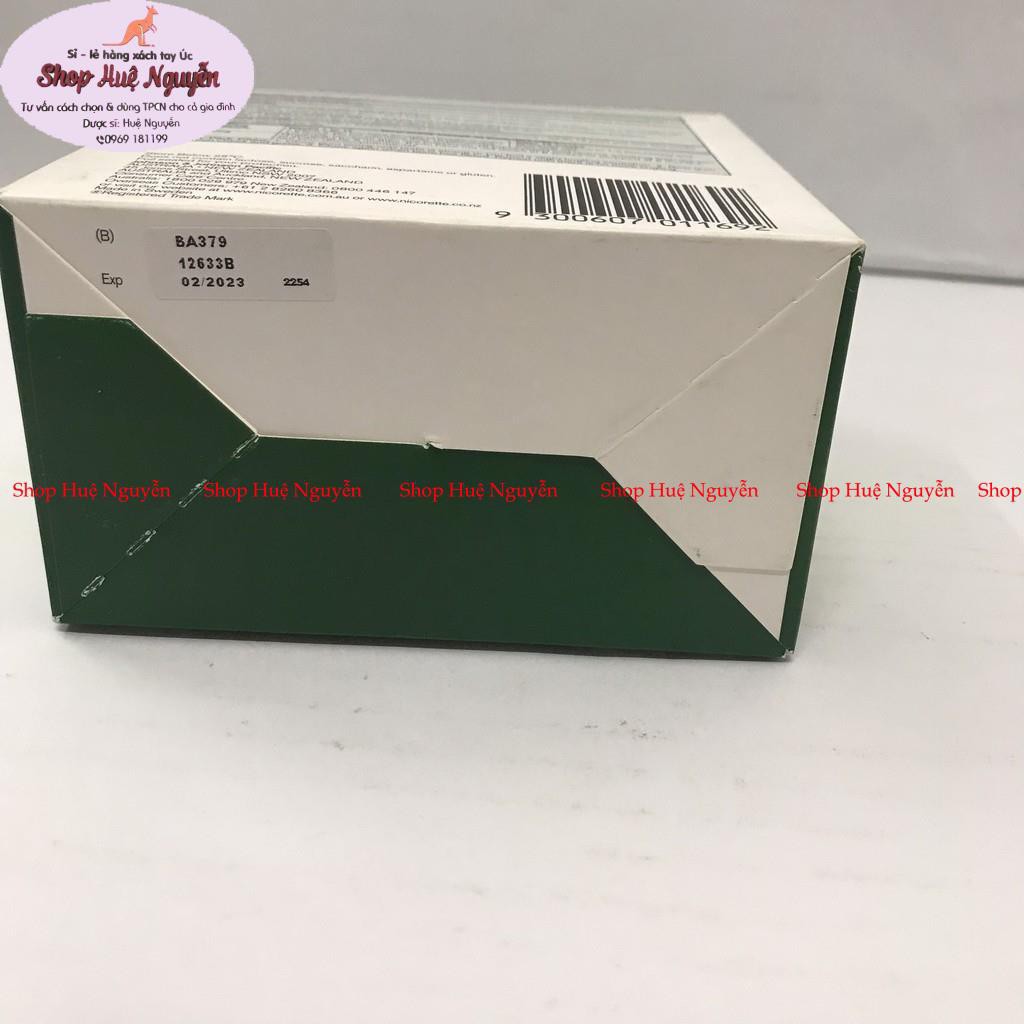 Kẹo cao su cai thuốc lá Nicorette Gum Icy mint 150 viên