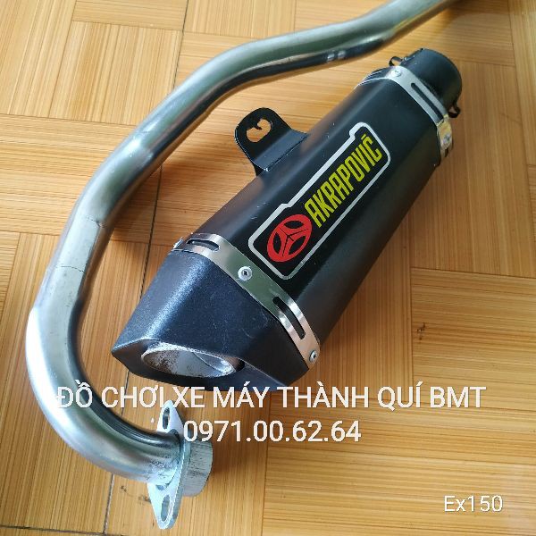 Pô độ Akrapovic kèm cổ inox Exciter 150 - Pô độ Ex150 full cổ inox