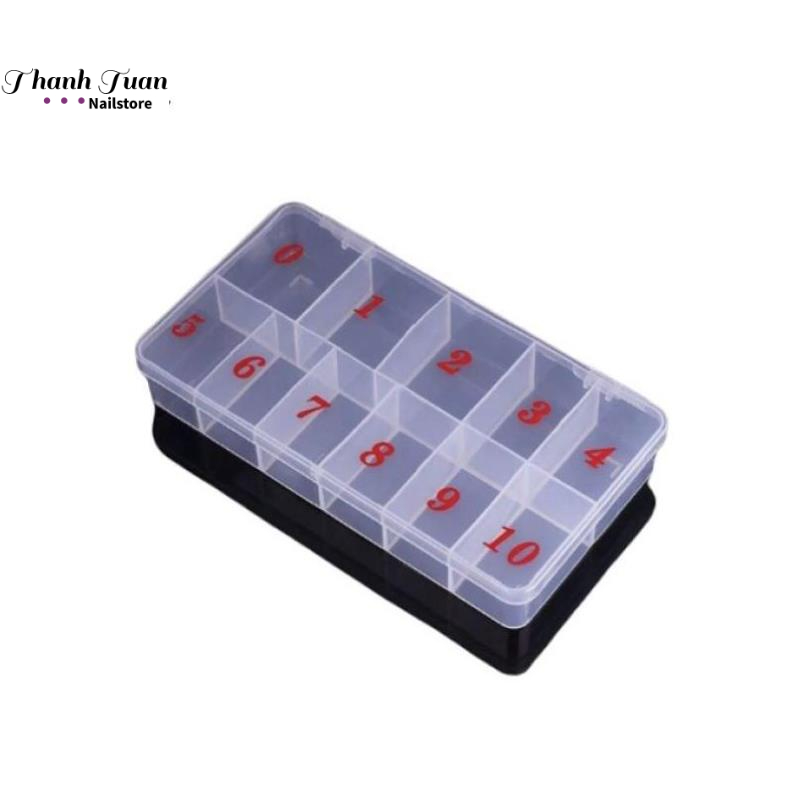 Hộp đựng móng giả, đá - Hộp đựng nail 11 ô ( phụ kiện làm nail )  - Phụ kiện đồ nail
