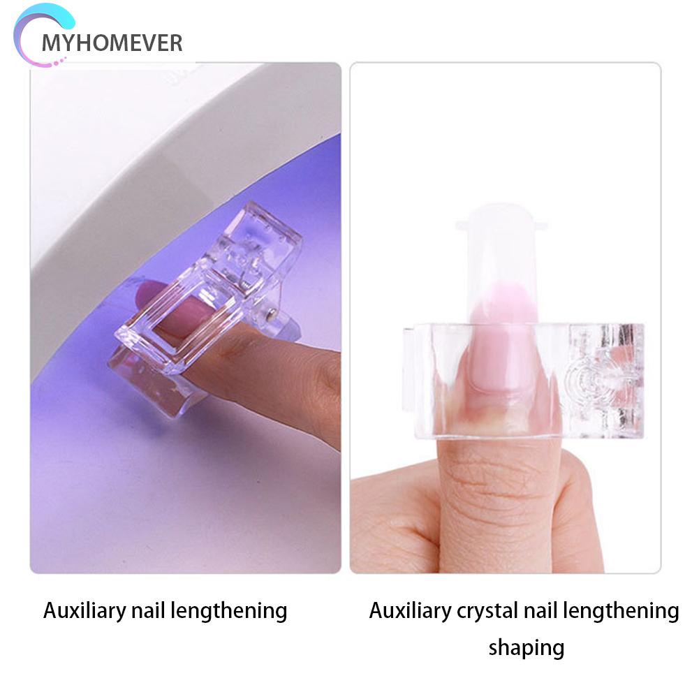 Kẹp Cố Định Móng Tay Trong Suốt Bằng Nhựa Tái Sử Dụng Được DIY
