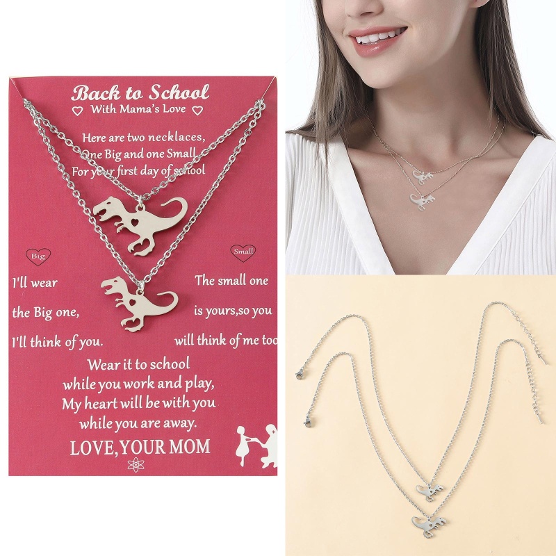 Set 2 Vòng cổ Mặt Hình Khủng Long Cho Cặp Đôi
