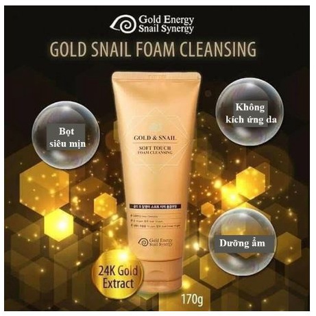Sữa Rửa Mặt Gold Snail 24k Hàn Quốc 170G Gold Snail Energy