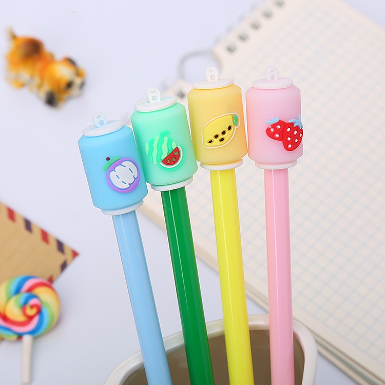 Bút bi nước mực gel Pison, bút bi cute mực đen ngòi kim 0.38mm - 01 bút