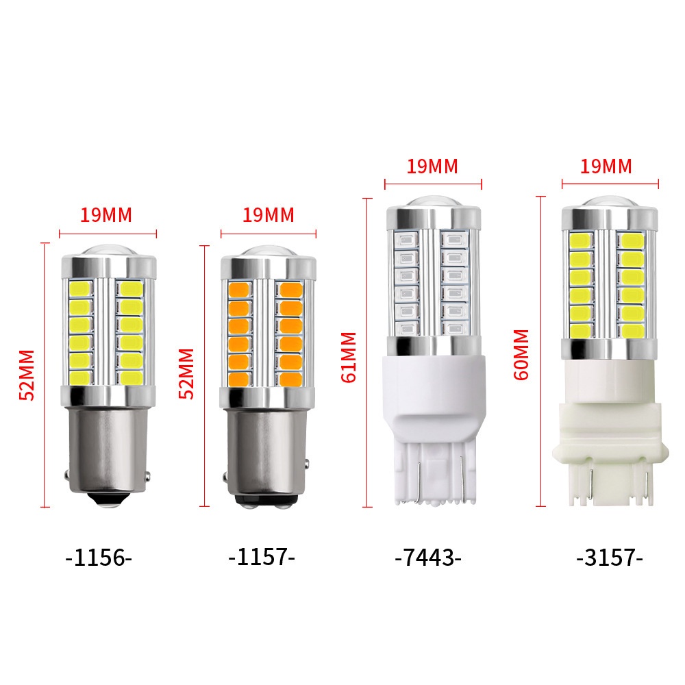 Bóng Đèn LED Phanh Xe Hơi T20 7443 T25 3157 p27 / 7w 1157 BAY15D P21 / 5W 1156 BA15S P21W