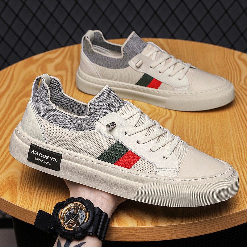 Giày nam, giày thể thao nam vải sợi thể thao thoáng khí hai màu C80