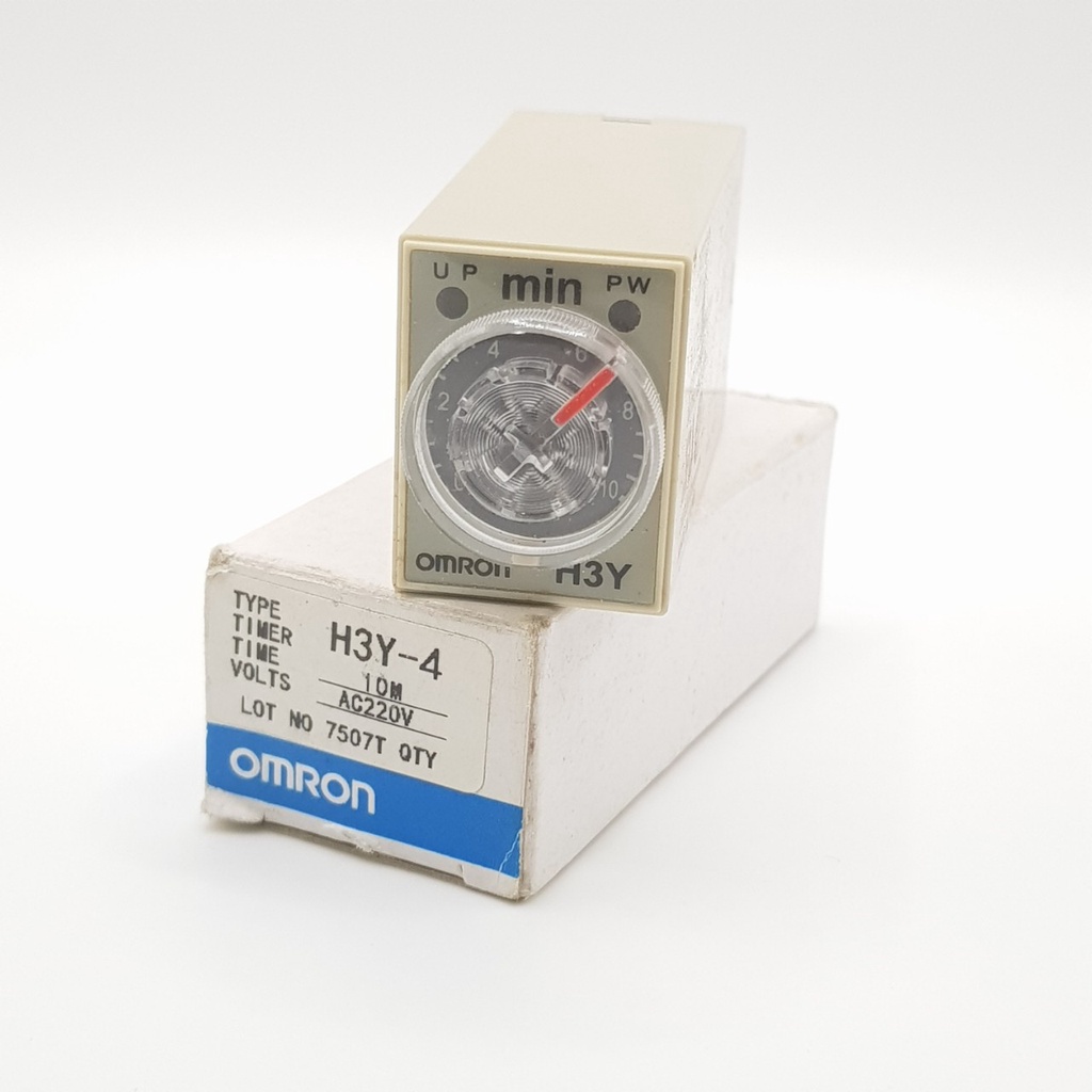 Rơ le 220V 10 phút, Relay thời Gian 220V 10M, H3Y-4, rơ le thời gian, relay omron