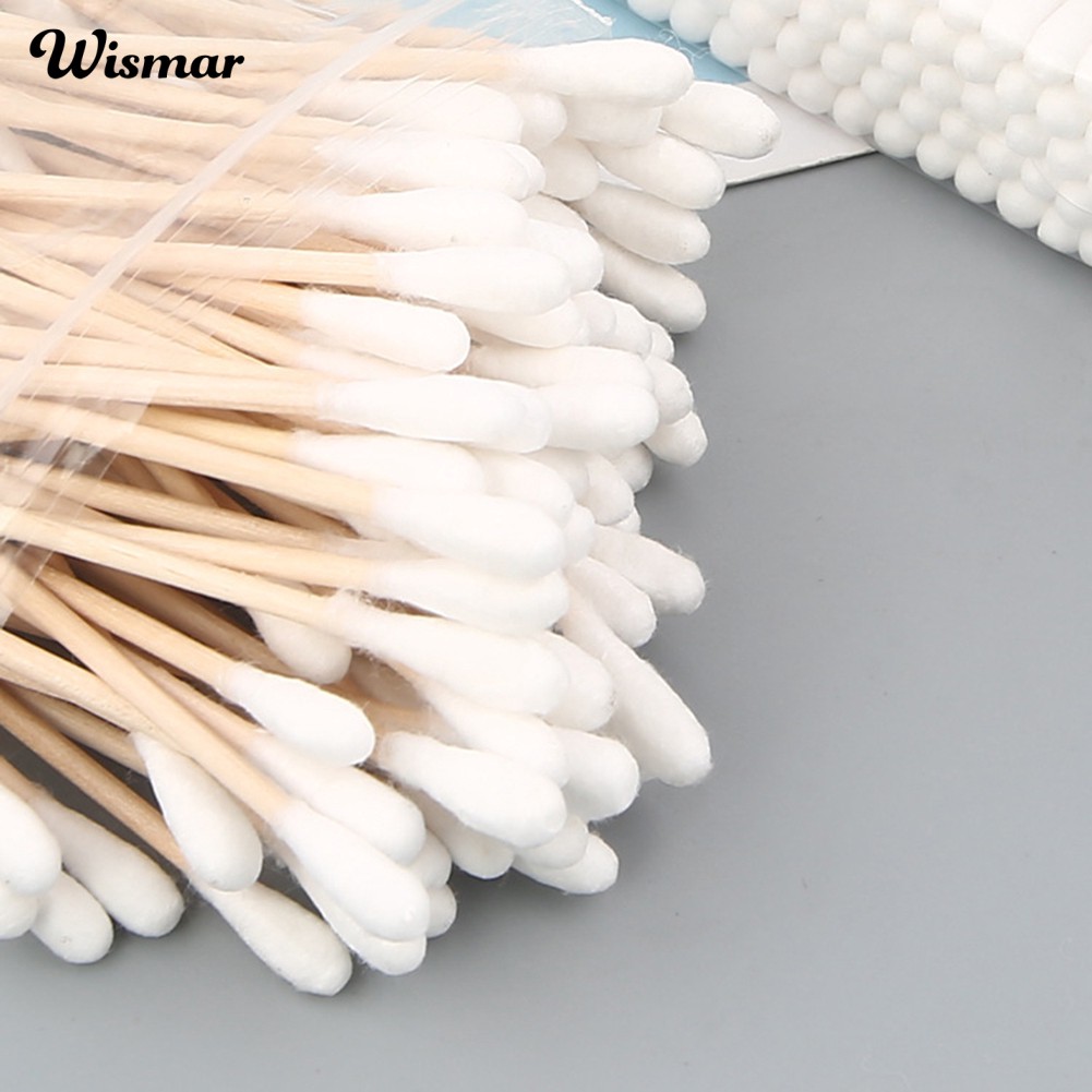 100 Tăm bông hai đầu bằng vải cotton để ráy tay trang điểm tiện lợi | BigBuy360 - bigbuy360.vn