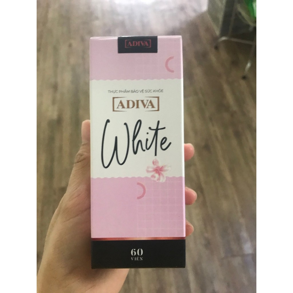 Combo 02 hộp White Adiva viên nang (60 viên/hộp) - Dưỡng chất uống làm sáng da và chống nắng