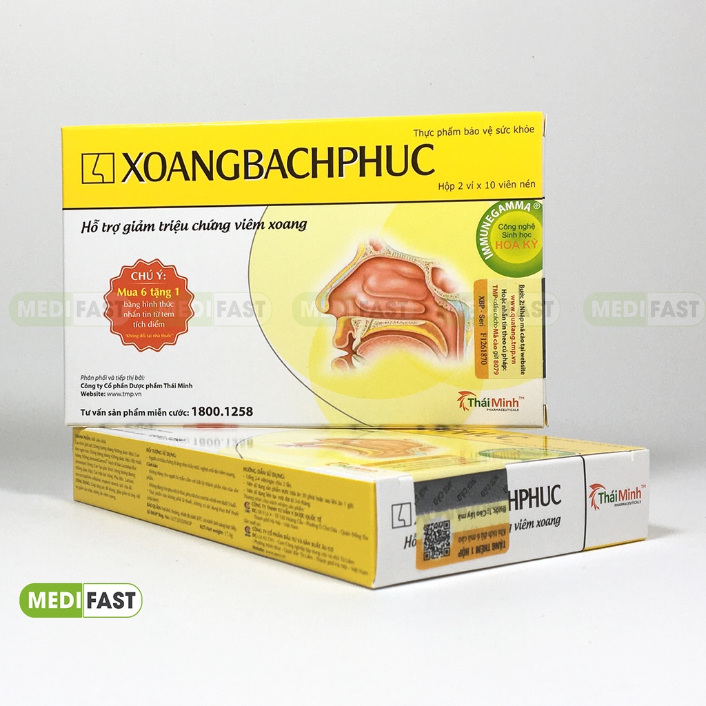 Xoang Bách Phục hỗ trợ giảm viêm mũi xoang - Có tem tích điểm