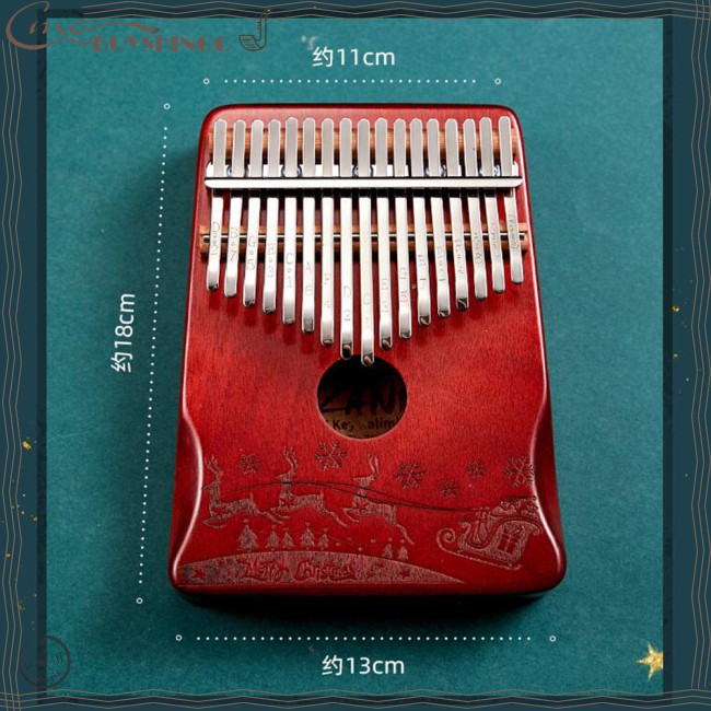 Đàn Kalimba 17 Nốt Bằng Gỗ Phong Cách Giáng Sinh