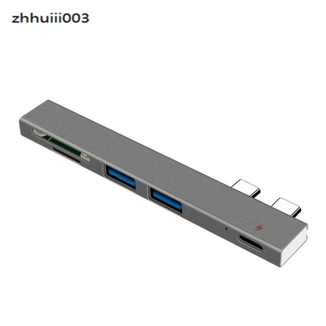 Bộ Chuyển Đổi Hub Usb Hub Với Đầu Đọc Thẻ Sd/tf Bằng Hợp Kim Nhôm Đa Năng Cho Macbook Pro Laptop