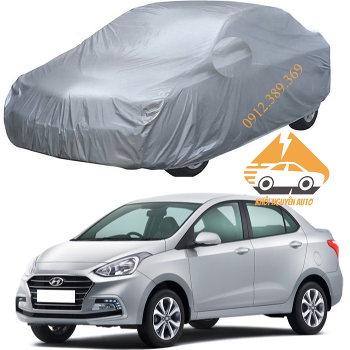 Bạt Phủ xe Ô Tô hyundai i10 sedan Vải Dù OXFORD Siêu Bền, Bạt Trùm Xe Hơi Chống Nắng Mưa Bảo Vệ Xe