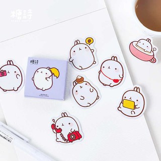 Set 45 sticker hình bé thỏ trắng ngây thơ vô số tội