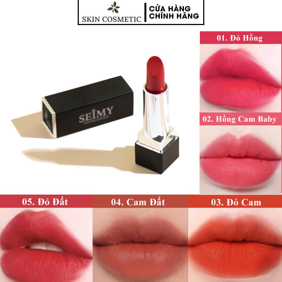 [CHÍNH HÃNG] Son lì thiên nhiên không chì Seimy - Nature Lipstick sử dụng được cho bà bầu - son thỏi dưỡng môi
