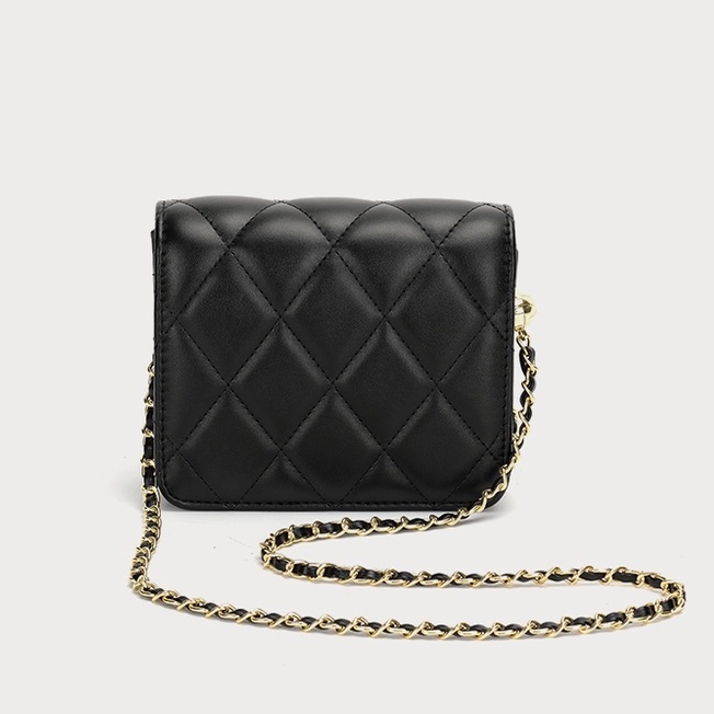 🌸Hàng Order🌸 Túi Xách Nữ CEEKAY Da Trơn Họa Tiết Nắp Gập Đính Hoa Quai Da Phối Xích Sang Chảnh Nữ Tính 🌸Hàng Quảng Châu