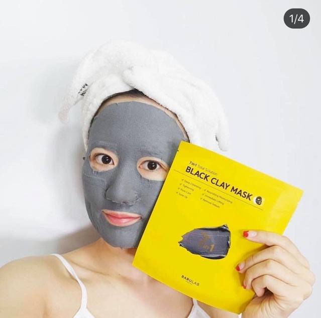 Mặt nạ Black Clay Mask 7 in 1 Barulab hộp 5 miếng