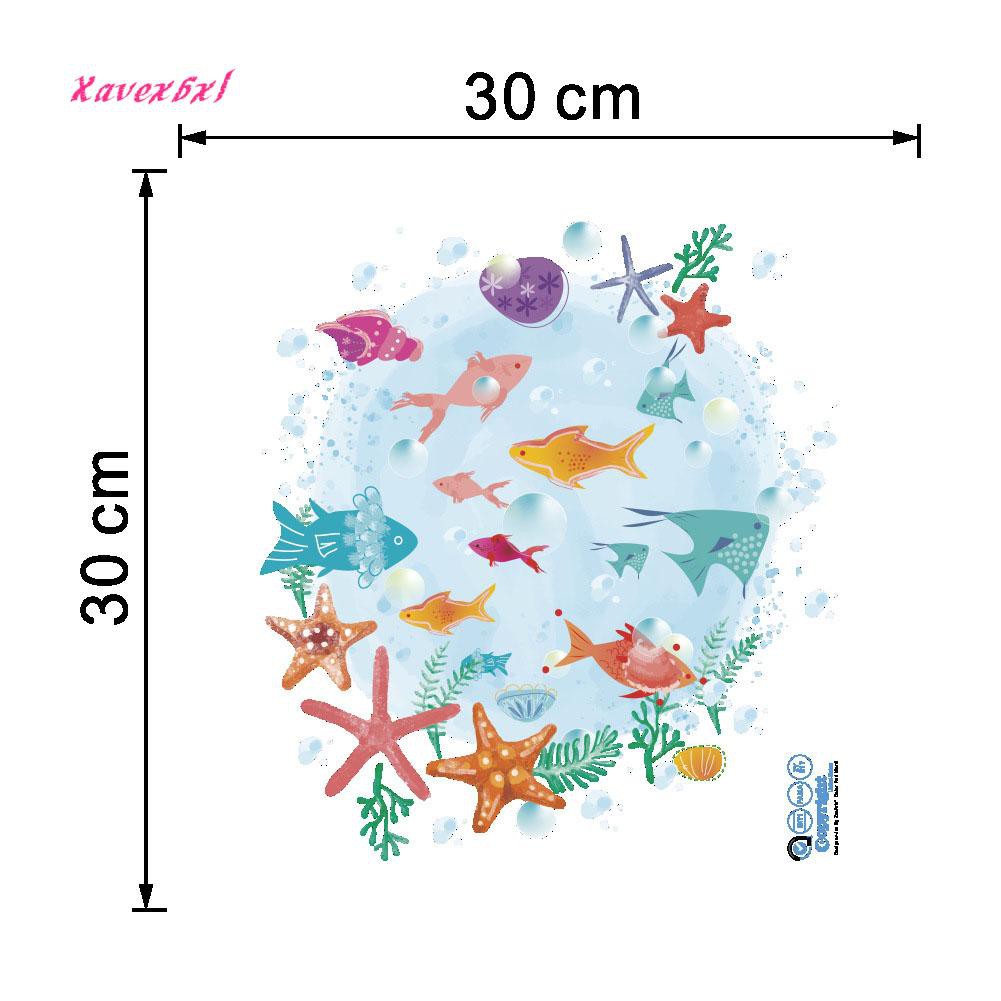 Sticker dán bồn cầu họa tiết 3D hình con cá đáng yêu dùng trang trí nhà vệ sinh