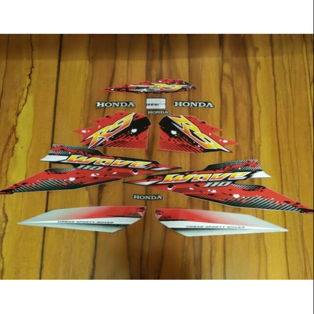 Bộ tem wave RS 110 2009 màu đỏ