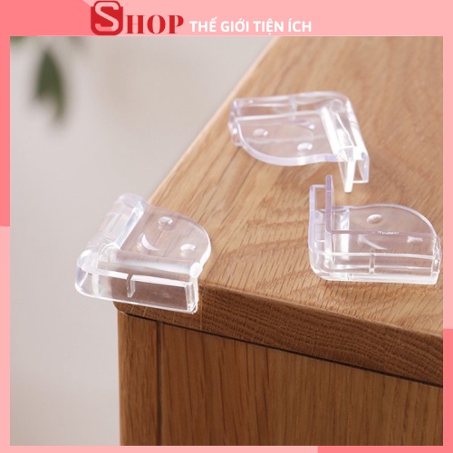 ❌Bộ 4❌Nút Silicon Bọc Cạnh Bàn Bịt Góc Bàn Ghế Bảo Vệ Bé (Bo Tròn & Vuông KEO 3M) 88258 THẾ GIỚI TIỆN ÍCH
