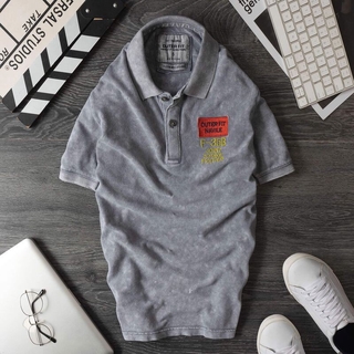 Áo thun polo màu xám trắng m11