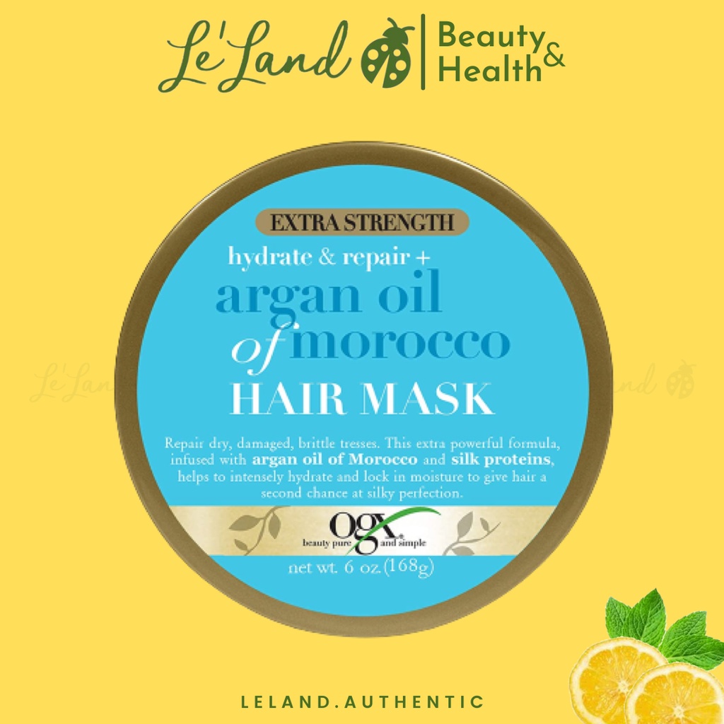 OGX - Mặt nạ tóc Ogx extra strength hydrate repair argan oil of morocco hair mask dưỡng ẩm sâu cho t