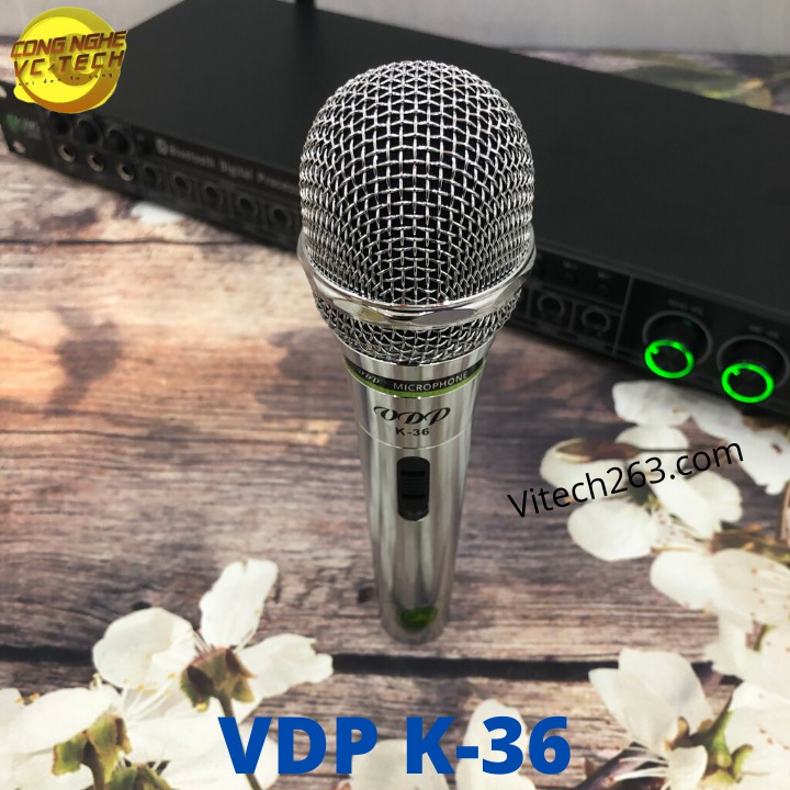 Micro Có Dây Cao Cấp VDP K36 Karaoke có dây chống hú -Hát cực hay