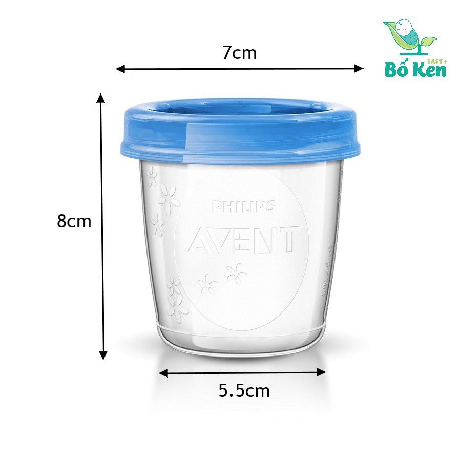 Shop Bố Ken Cốc Trữ Sữa VIA Philips Avent 180ml [Hàng chính hãng]