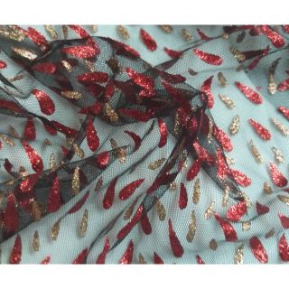 Von lưới kim tuyến màu đen 60cm ×khổ 1m4