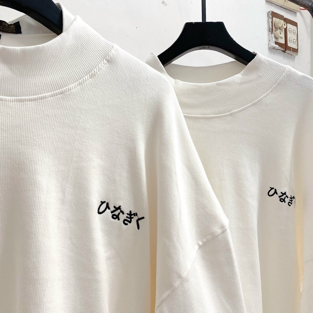Áo Sweater Cổ Lọ Thêu KORE Tay Dài Form Rộng Ulzzang (Ảnh Thật)