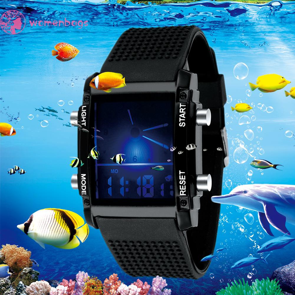 READYWB❀Unisex Sports Watches Date Digital Quartz Waterproof LED Colorful Watch