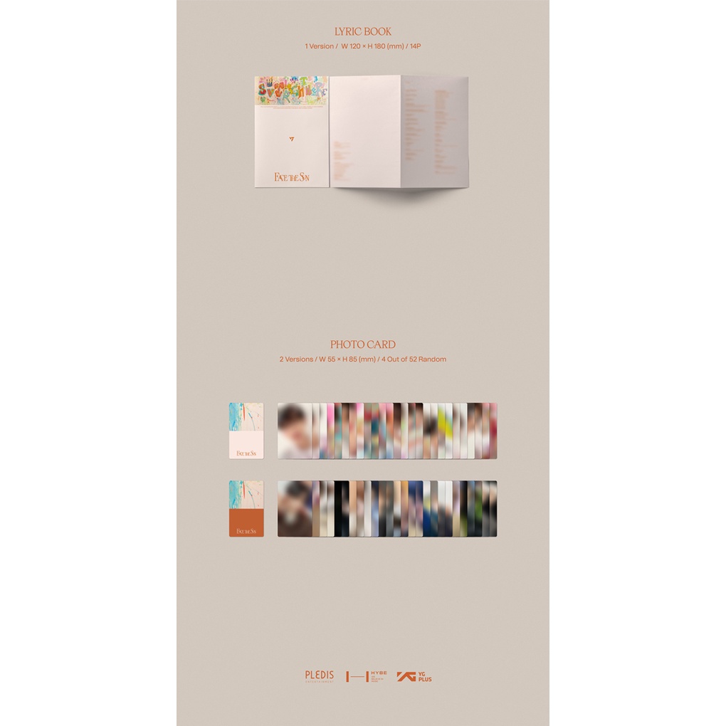 Album thứ 4 KPOP GOODS phiên bản nhãn CARAT Hybe SEVENTEEN FACE THE SUN