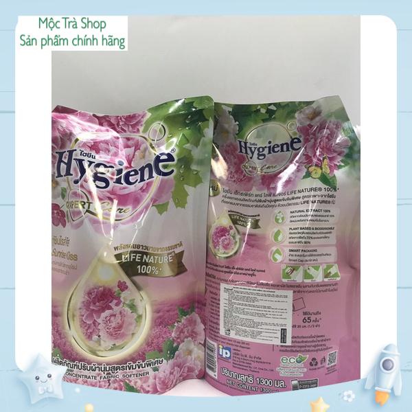 Mẫu mới 2022 - Nước xả vải Hygiene Thái Lan đậm đặc lưu hương lâu hơn (Túi) 1150ml tem phụ đầy đủ - moctra251219