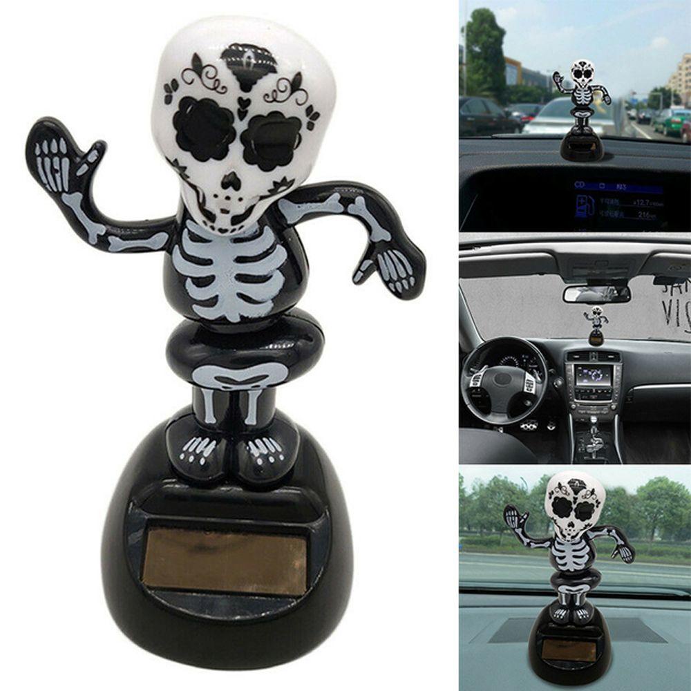 AUGUSTINE Đồ Chơi Búp Bê Lật Đật Nhảy Múa Trang Trí Nội Thất Xe Hơi / Halloween Dùng Năng Lượng Mặt Trời