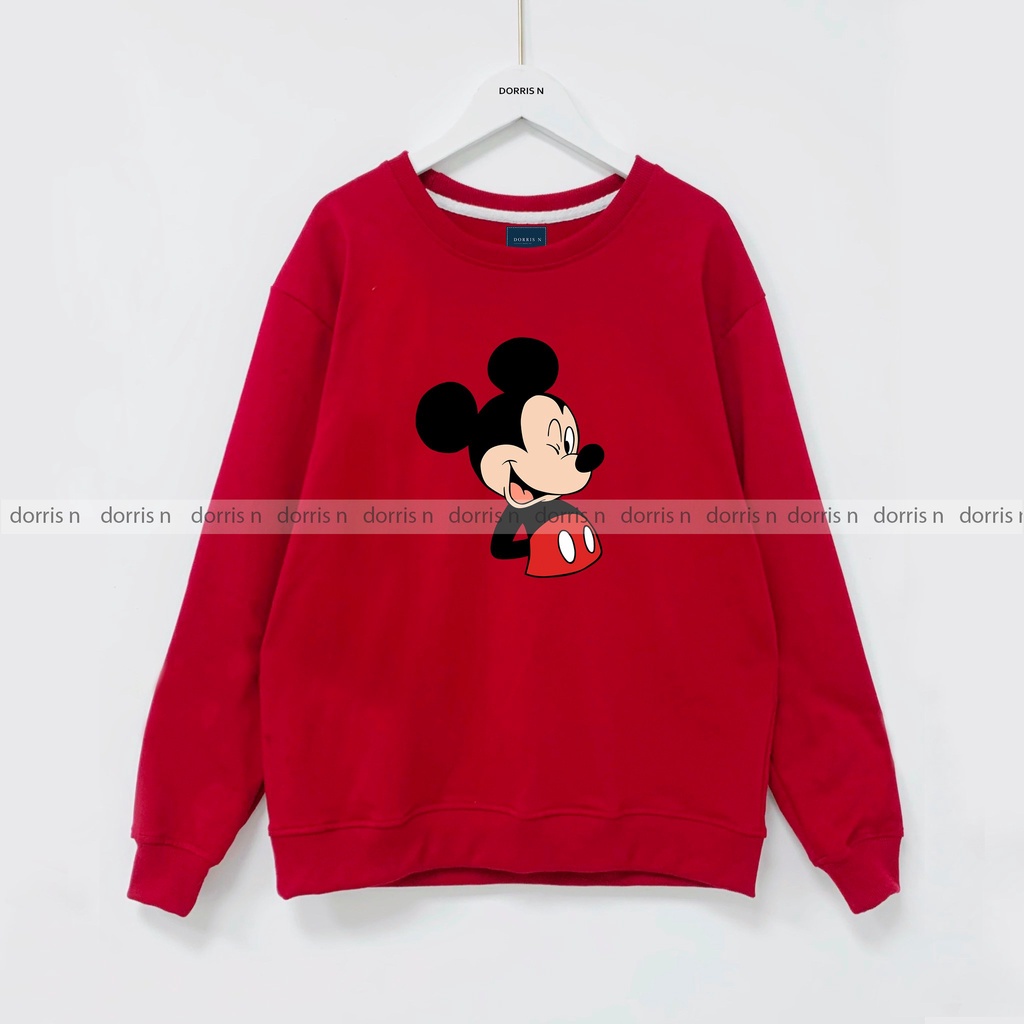 Áo dài tay nhiều màu MICKEY 06 chất liệu da cá mềm mịn không xù lông thiết kế bởi DORRIS N