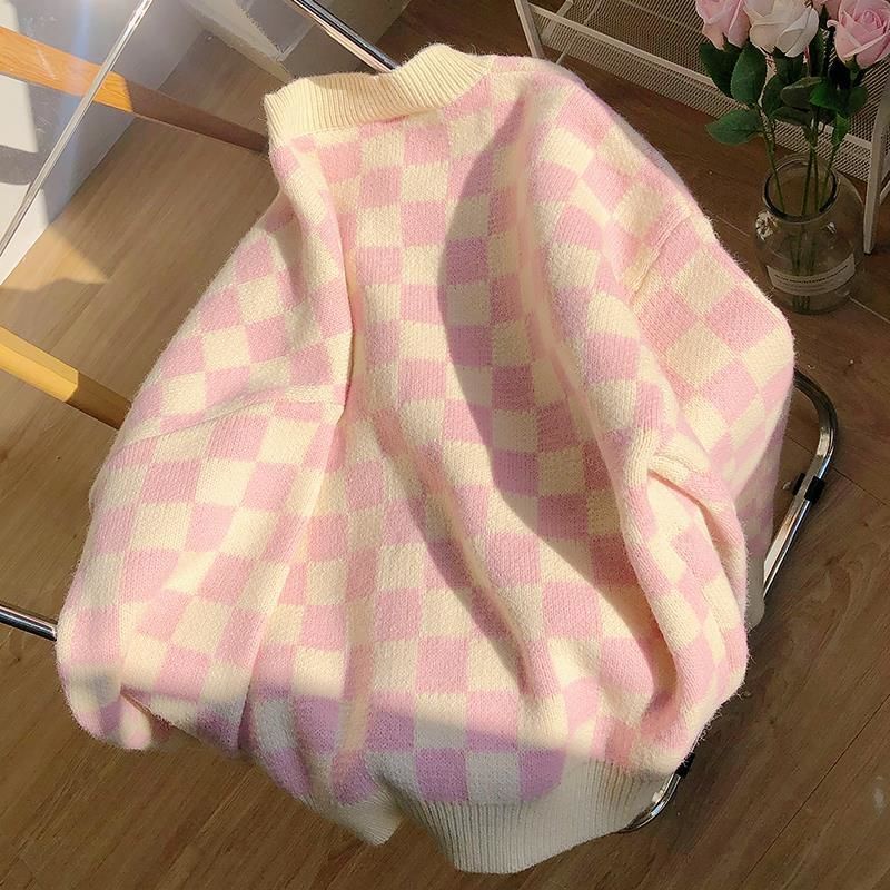 Áo khoác len cardigan Pure Cube họa tiết hoa ba chiều ngọt ngào phong cách Hàn Quốc thời trang xuân thu dành cho nữ