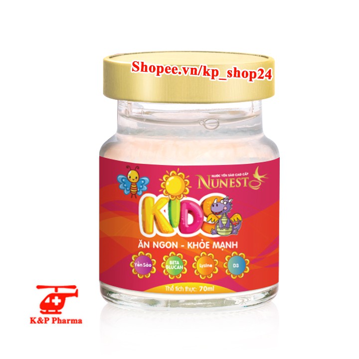 ✅ (CHÍNH HÃNG) Lốc Nước Yến Sào Cao Cấp NuNest Kids (6 lọ) – Giúp bé ăn ngủ ngon, cao lớn, khỏe mạnh